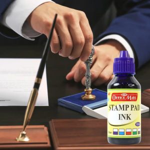 Officemate Stamp Pad Ink 100ml – Long-Lasting, Fade-Resistant, Premium Refill Ink