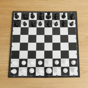 Classic Chess Board Game Strategy & Intelligence Game with Black and White Pieces