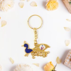 Premium Krishna-Themed Decorative Metal Keychain