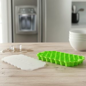 Premium Honeycomb Silicone Ice Cube Tray with Lid (1 Pc)