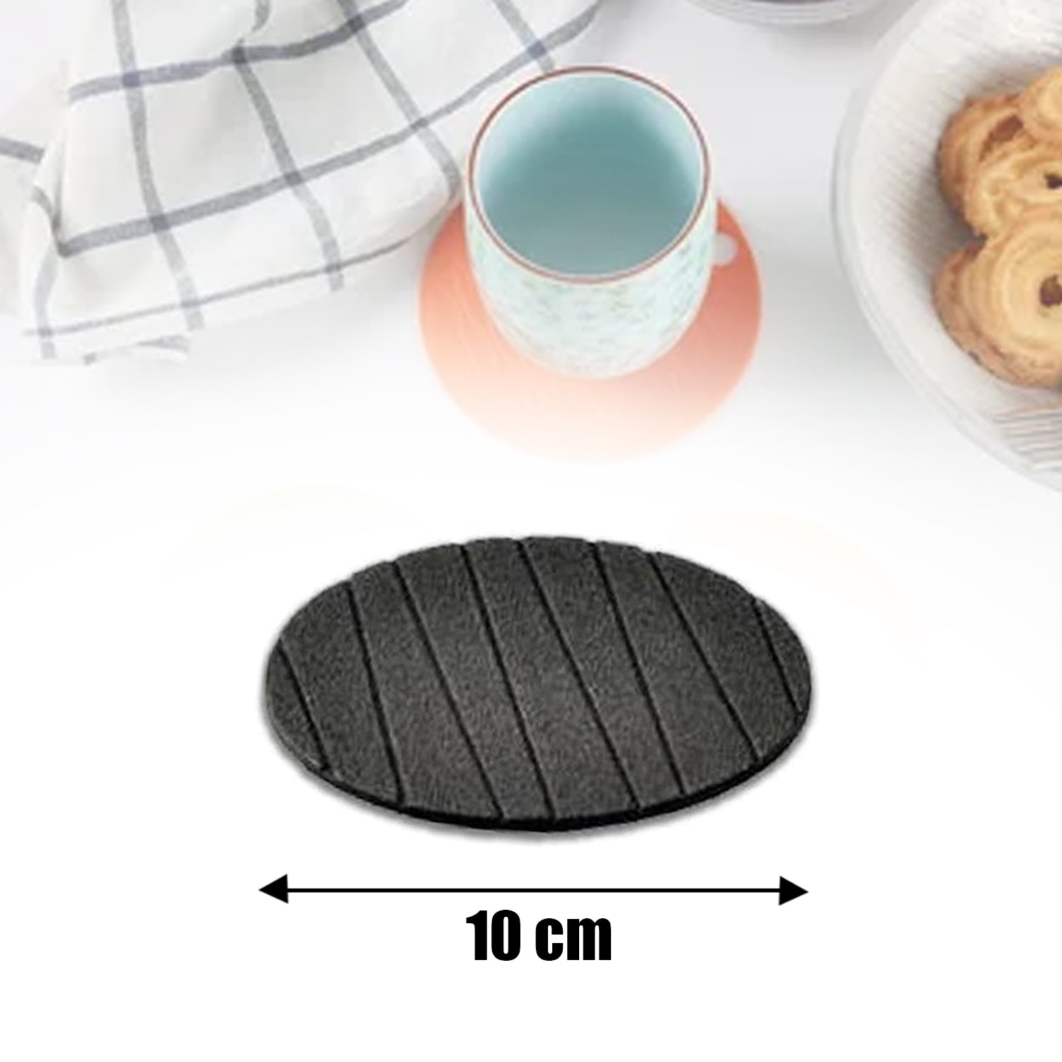 6 Pcs Round Silicone Cup Mats for Tea, Coffee, Mug & Wine – Home Use