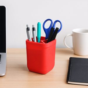 Officemate Pen Stand – Tri-Section Desk Organizer Stationery, Pens, Office Supplies