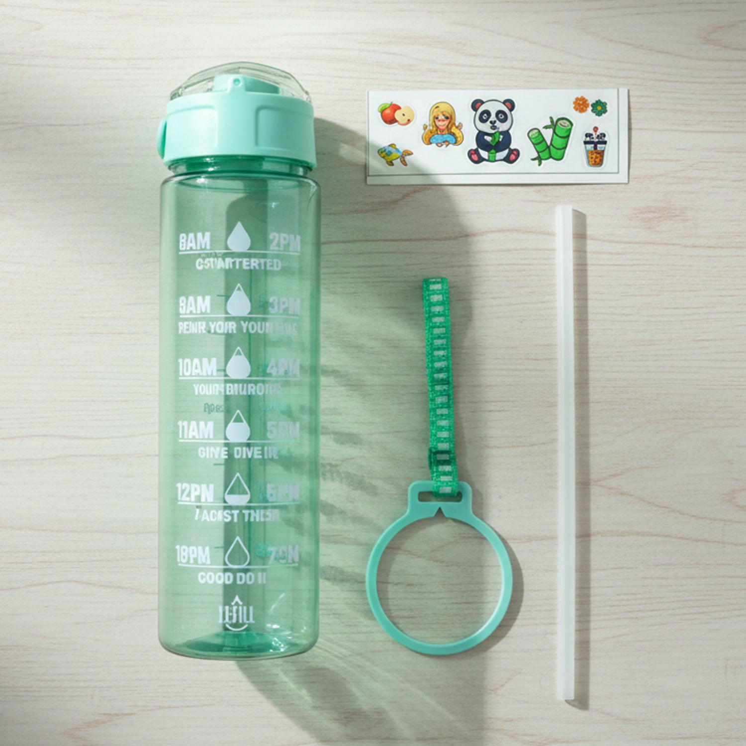 Motivational Water Bottle with Time Marker and Flip Top Lid (900 ML) - Image 7