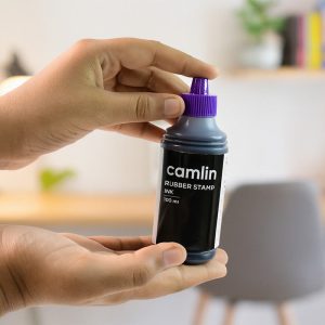 Camlin Rubber Stamp Ink – Violet Colour, 100 ml