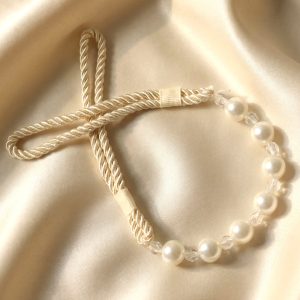 Elegant Pearl Beaded Curtain Tieback (1 Pc)