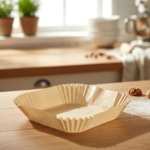 Square Disposable Paper Air Fryer Liners (50 Pc Pack, 160x45 mm)