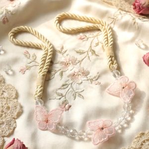 Luxury Floral Beaded Curtain Tieback (1 Pc)