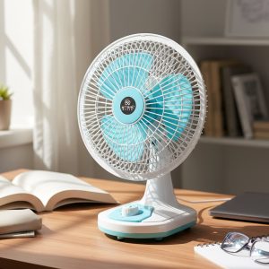 12V DC Table Fan with Adjustable Speed Control and High Speed Airflow