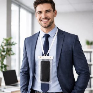 White Waterproof Phone Pouch Bag, Mobile cover (1 Pc)