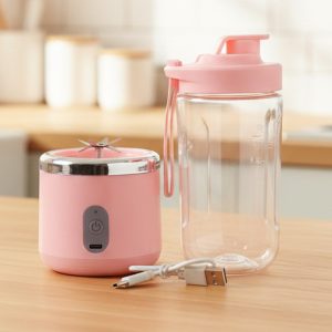 Portable USB Rechargeable Electric Mini Juicer Blender (1 Set, 400ML Capacity)