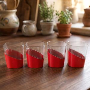 Prexo Stylish Grip Base Plastic Selo Glass (4 Pc, Set 300 ML Each)
