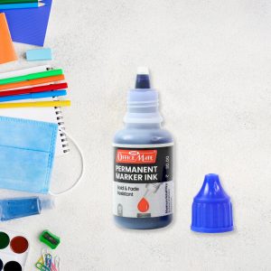 Officemate Permanent Marker Ink Blue – 15 ml Refill Bottle | Bold & Fade-Resistant