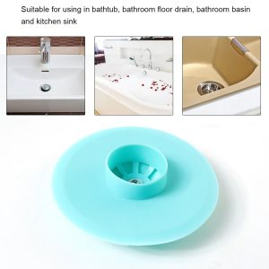 Flexible Silicone Sink Drain Cover & Hair Catcher Strainer (1 Pc)