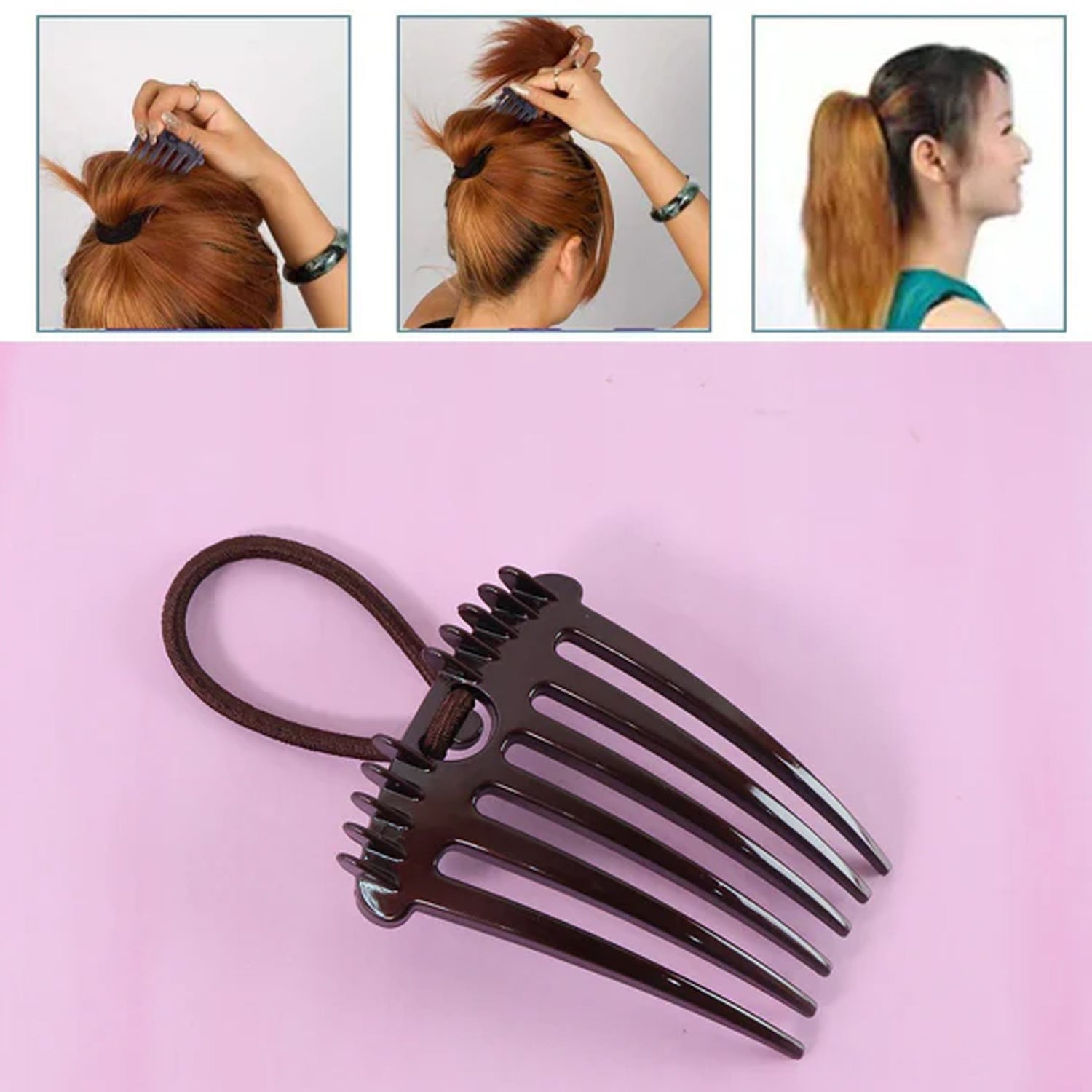 Volumizing Hair Bun Comb Clip (1 Pc) - Image 3