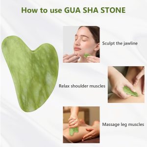 Facial Face Roller & Gua Sha Massage Set (1 Set)