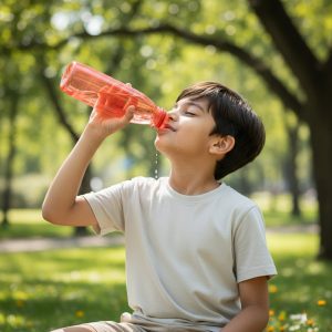 1000 ML (Approx) Plastic Hydra Flow Reusable Water Bottle with Glass