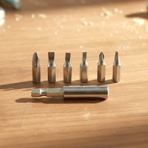 Mini Precision Screwdriver Bit Set with Magnetic Bit Holder (1 Set, 6 Bit)