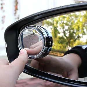 Car Silver Round Blind Spot adjustable Mirror 2 Pc