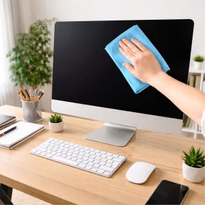 Microfiber Cleaning Cloths 4 Pc Set, Multipurpose Cleaning Towel Napkin