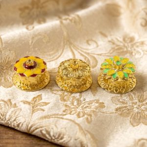 Decorative Golden Kankavati (1 Pc, Mix Design)