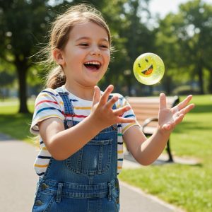 Smiley Face Sensory Light Water Ball Toy for Kids (1 Pc)