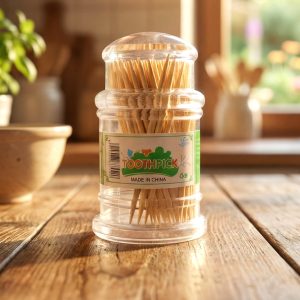 Premium Wooden Toothpick Jar Pack (1 Set)