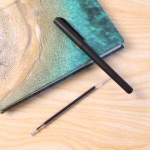 Refillable Black Marker Pen with Extra Ink Refills 20 pieces (1 Set)