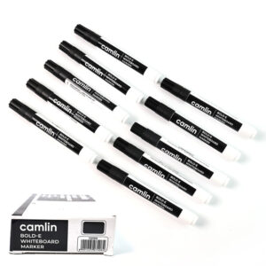 Camlin Bold-E Whiteboard Marker (Set of 10) - Refillable, Bold Writing, (Set of 10)