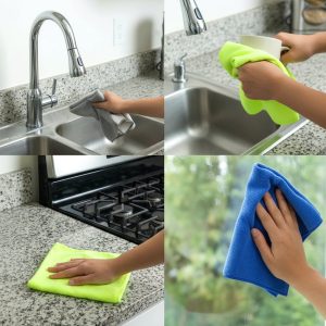 Multipurpose Microfiber Dust Cleaning Cloth (4 Pc Set)