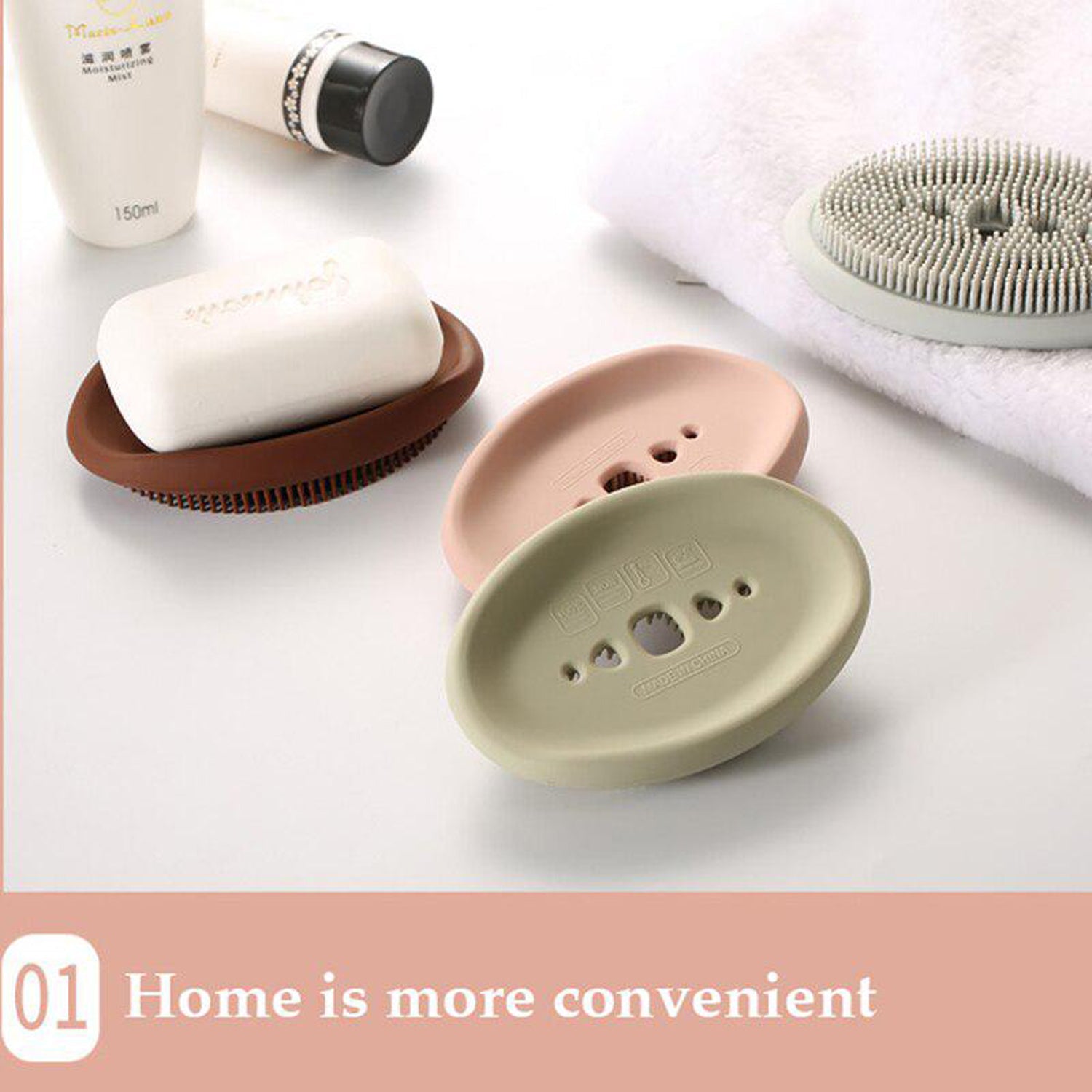 2 in 1 Silicone Cleaning Brush used in all kinds of bathroom purposes for cleaning