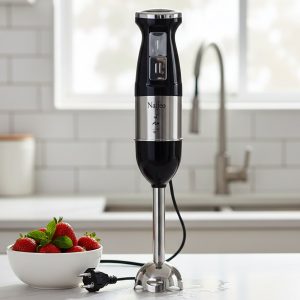 Stainless Steel Handheld Emulsion Blender With Four-blade Blade (300W / 1 Pc)