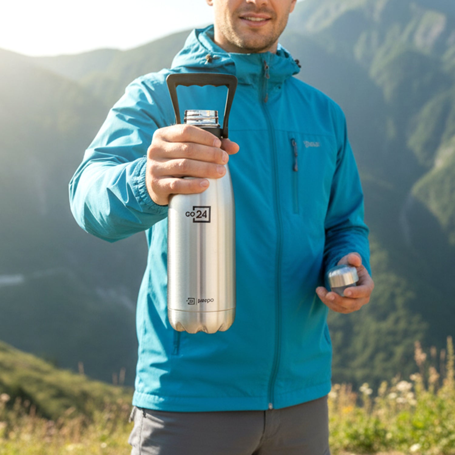 Pexpo Echo Vacuum Insulated Hot & Cold Stainless Steel Water Bottle 1500 ML - Image 6