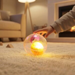Light-Up Transparent Bouncy Ball – Impact-Activated LED Flashing Sensory Toy (1 Pc)