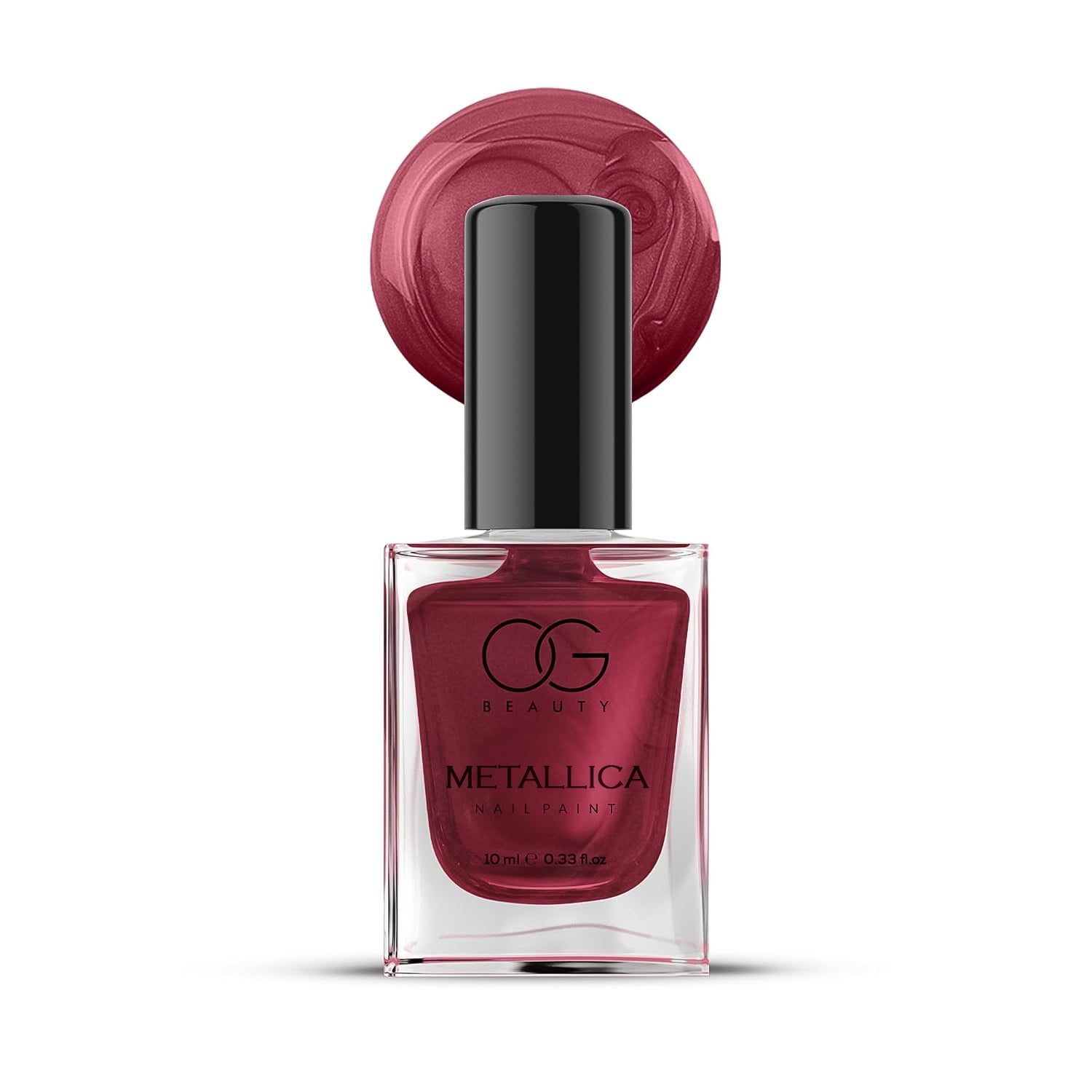 OG Beauty Premium Scarlet Red Metallica Nail Polish (1 Pc / 10 ML) - Image 5