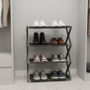 4 Layer Foldable Shoe Rack Organizer (1 Pc)