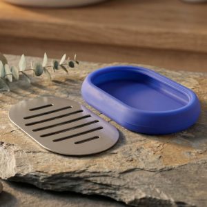 Plastic Soap Holder Tray with Drain Slots (1 Pc)