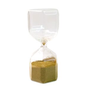 Faceted Glass Hourglass Sand Timer - (1 Pc / 4 Minutes Approx Time)