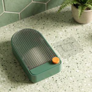 Wall Mounted Soap Holder with Drain Tray (1 Pc)