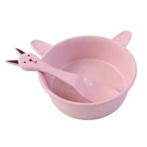 Premium Kids Feeding Bowl with Cute Spoon (1 Set, 240ML)