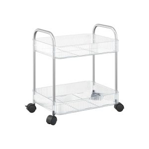 2 Layer Multipurpose Storage Trolley with Wheels (1 Pc)