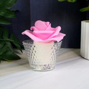 LED Rose Flower Decorative Flameless Tealight Candles - (6 Pc / Set)