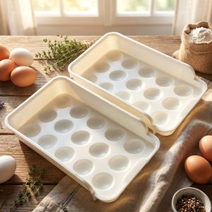 Plastic Egg Storage Tray Holder Set (2 Pc Set)