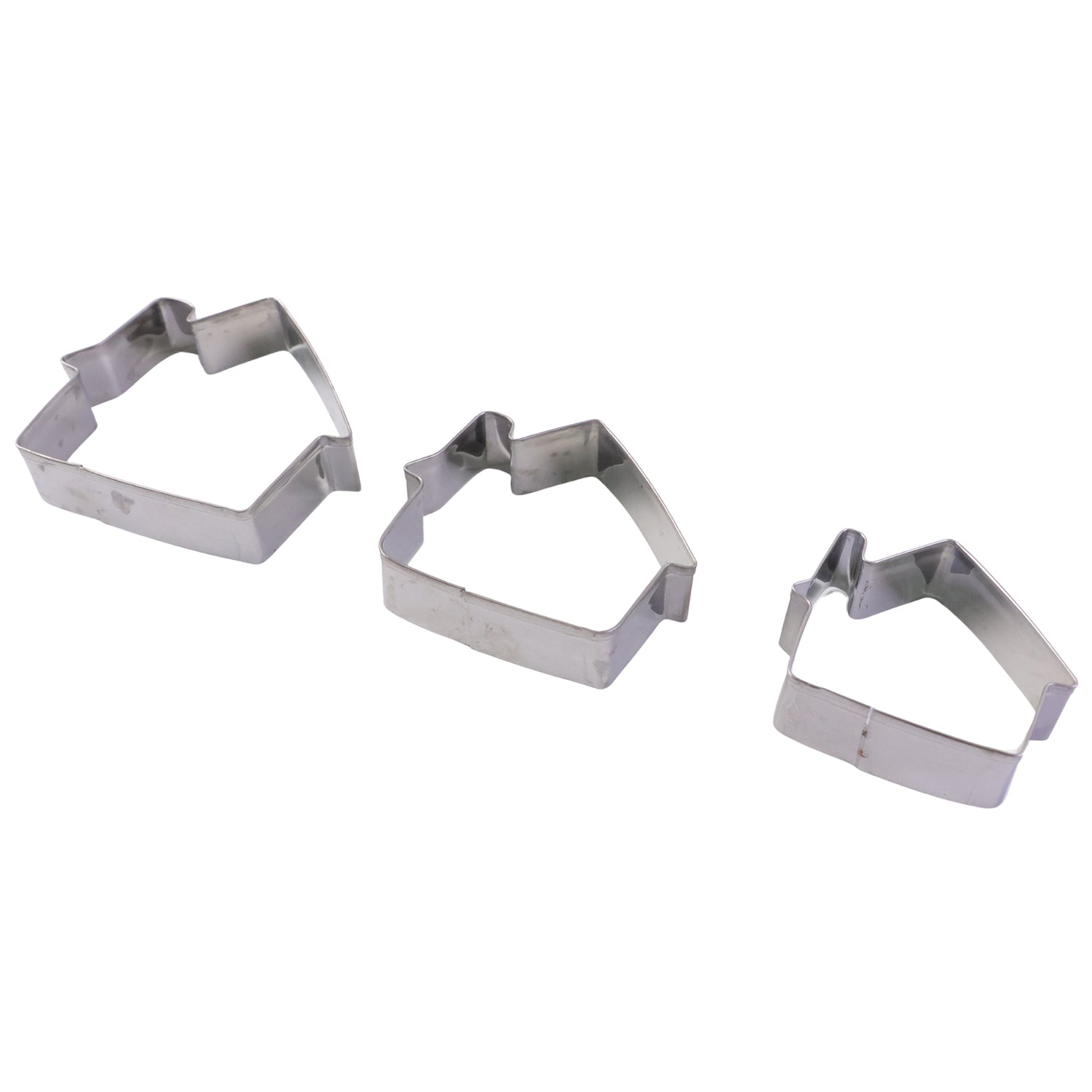 Stainless Steel House Shape Cookie Cutter Set (3 Pc Mix Design Set) - Image 4