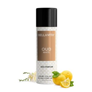 Bellavita Oud White Deo Perfume Body Spray for Men & Women 150 ML