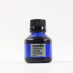 Camlin Fountain Pen Ink – Smooth Writing Royal Blue Ink for All (60 ml Bottle)
