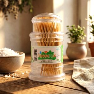 Premium Wooden Toothpick Jar Pack (1 Set)