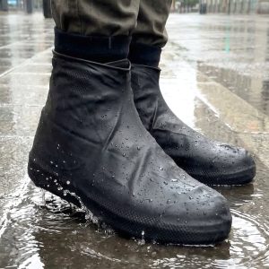 Portable Waterproof Latex Silicone Shoe Cover (1 Pair, Medium)