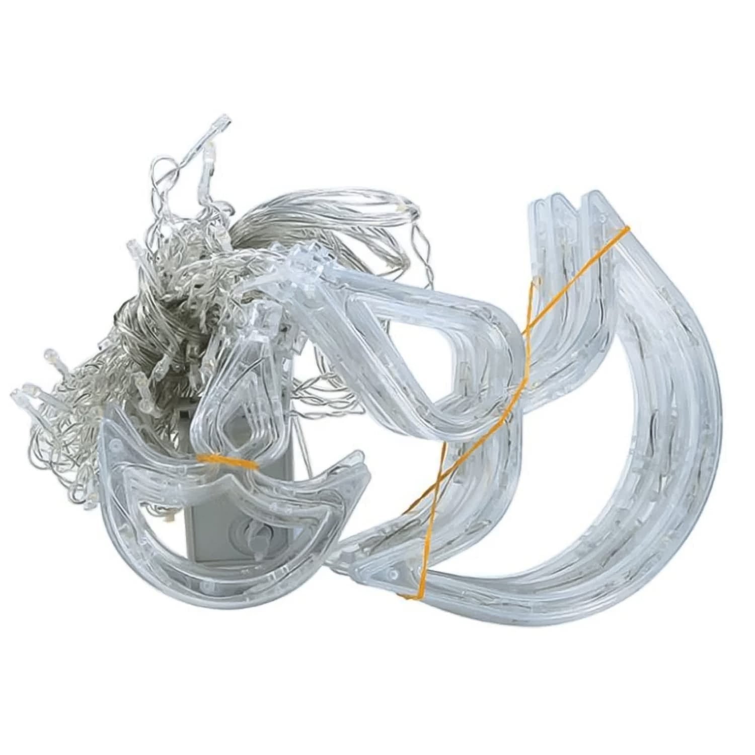 12 Diya Curtain String Lights, Window Curtain Lights (White Color)