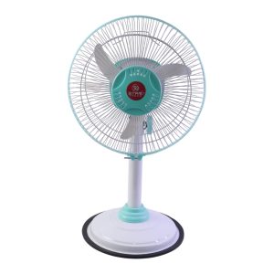 12V DC Hybrid Pedestal Table Fan with Plug and Play IEC C13 Power Cable