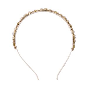Premium Pearl & Crystal Embellished Hair Band (1 Pc)
